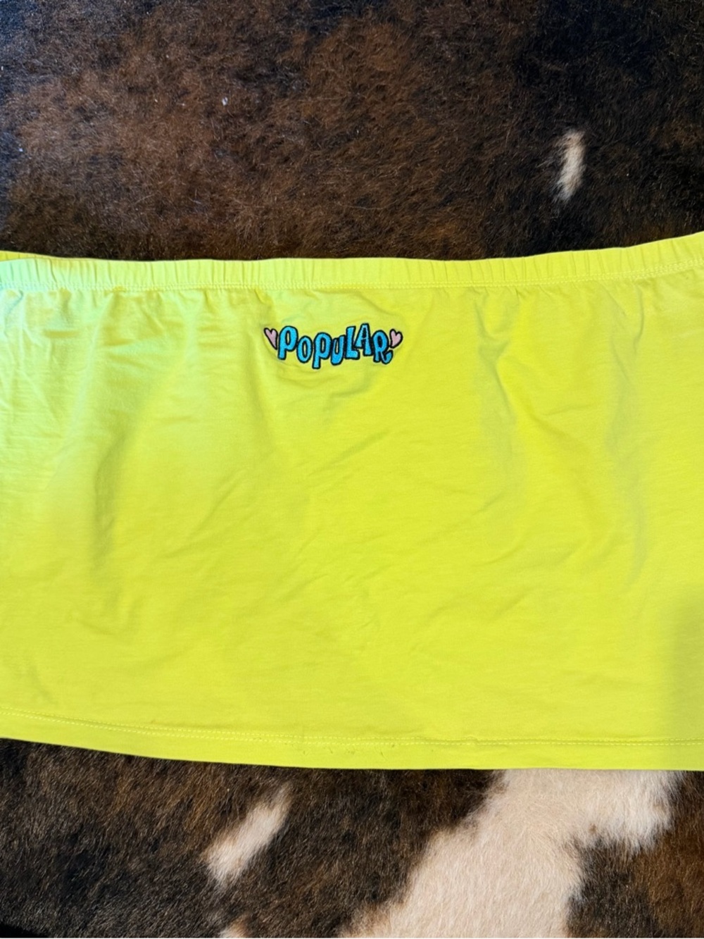 Y2K Bratz Popular Neon Green Bandeau Top